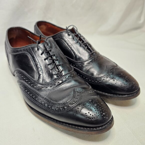 Allen Edmonds Dress McAllister Black Wingtip Oxford Shoes 6205 Men\'s 11.5 D main image 5